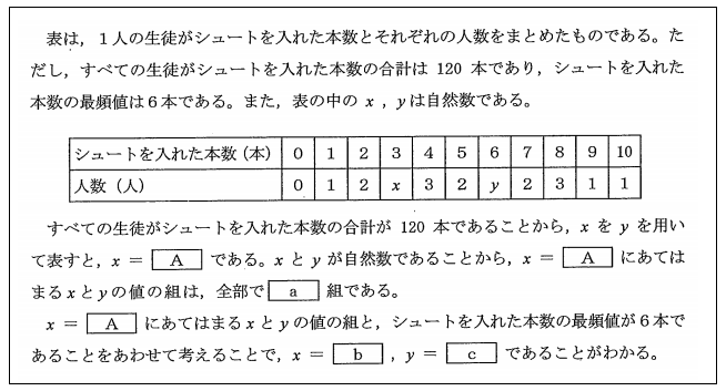 愛知県公立高校2021年3月A日程数学_問2(2)